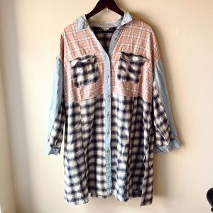 PATCHWORK OVERSIZED FLANNEL